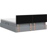  LED krevet za pohranu s madracem Svjetlosiva 140 x 190 cm | shoptok.hr