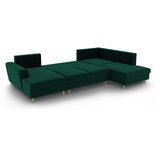Cosmopolitan Design Zelena baršunasti sklopiva/s prostorom za odlaganje kutna garnitura (s desnim kutom/u obliku slova "U") Kyoto – | shoptok.hr