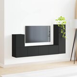  Set TV komoda Zidne 3 pcs Crna Konstruirano drvo | shoptok.hr