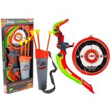 Lean Toys Lok s ščitom + 3 puščice s priseskom, zelene barve | Shoptok.si