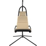 The Living Store Vrtni gugalni stol z blazino krem oxford blago in jeklo - Vrtni Gugalni Stol, (21472295) | Shoptok.si