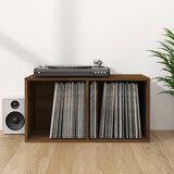 vidaXL Kutija za pohranu vinilnih ploča smeđa 71 x 34 x 36 cm drvena Cijene