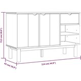  Komoda OTTA smeđe-bijela 114 x 43 x 73 5 cm od masivne borovine | shoptok.hr