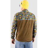 Passenger Set Off Recycled Polar 1/4 Zip Half-Zip Pulover iz flisa views dark olive | Shoptok.si