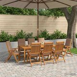 9-dijelni vrtni blagovaonski set Prirodna Čvrsto drvo akacije | shoptok.hr