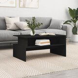 The Living Store Klubska mizica črna 90x55x42,5 cm inženirski les - Klubska Mizica, (21573933) | Shoptok.si