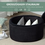  Tapecirana klupa za odlaganje baršunasti izgled ovalna 71x52x42 cm crna | shoptok.hr