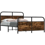 vidaXL Metalni okvir kreveta bez madraca boja hrasta 140x200 cm | shoptok.hr