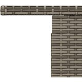 vidaXL Vrtna miza s stekleno ploščo siva 100x55x73 cm poli ratan | Shoptok.si