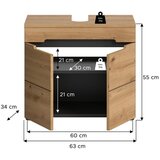 MID.YOU Omarica Za Pod Umivalnik Canu, Barva Hrasta | Shoptok.si