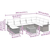  Vrtna sedežna garnitura z blazino 9 pcs Siva poli ratan, (5000154612) | Shoptok.si