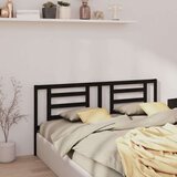  Uzglavlje za krevet crno 166 x 4 x 100 cm od masivne borovine Cijene