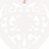 springos set drvenih ukrasa - srca, 6 komada, mat bijela | shoptok.hr