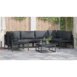 vidaXL Vrtna sedežna garnitura 7 pcs antracit siva Jeklo | Shoptok.si