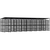 Vanjski kavez za pse s krovom čelični 16,59 m² | shoptok.hr