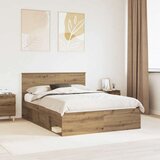  Okvir za krevet Umjetnička hrastovina 135 x 190 cm | shoptok.hr
