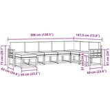  Set vanjskih sofa 8 kom. Bijela i bež | shoptok.hr