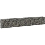 vidaXL Gabionska stena s pokrovi iz pocinkanega jekla 300x30x50 cm | Shoptok.si