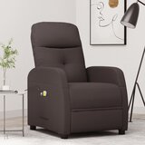 vidaXL Masažni stol s funkcijo vstajanja temno rjavo blago | Shoptok.si