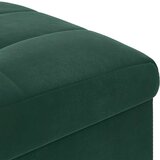  Otoman za pohranu s jastukom Tamnozelena 40 x 40 x 45 cm Baršun | shoptok.hr