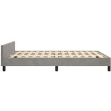  Posteljni okvir z vzglavjem svetlo siv 140x200 cm žamet, (20794990) | Shoptok.si