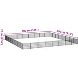  Kavez za pse crni 64 m² čelični | shoptok.hr
