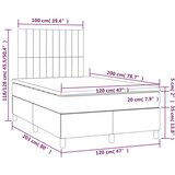  S oprugama i madracem crni 120 x 200cm od tkanine | shoptok.hr