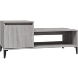 Maison Chic Klubska mizica - kavna mizica - Nizka mizica Siva sonoma 100x50x45 cm inženirski les, (21753125) Cene
