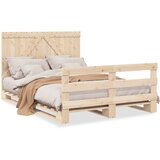  Okvir za krevet s uzglavljem 140x200 cm od masivne borovine | shoptok.hr