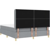  Krevet s oprugama i madracem svjetlosive boje 180 x 200 cm tkanina | shoptok.hr