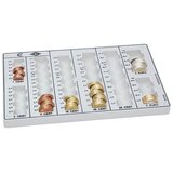  Uložnica za kovanice za Eure, 262x160x30 mm, kapacitet: EUR 125.75, svjetlosiva | shoptok.hr