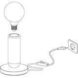 Eglo Giaconecchia stolna lampa E27, 17,5 cm, terazzo siva/antracit, 39835 | shoptok.hr