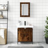  2-dijelni set kupaonskog namještaja dimljena boja hrasta drveni | shoptok.hr