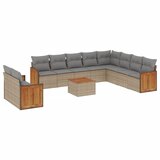  11-dijelni set vrtnih sofa od poliratana s jastucima bež | shoptok.hr