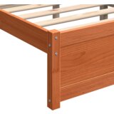  Krevetna konstrukcija s uzglavljem Voštano smeđa 135 x 190 cm | shoptok.hr