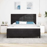  Postelja s pomično dno in vzmetnico ter LED osvetlitvijo Črna 180x200 cm Žamet, (22050570) | Shoptok.si