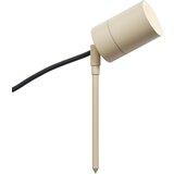 QAZQA Reflektor na konici krem barve GU10 50 mm nastavljiv IP44 vklj. kabel in vtič - Solo Cene