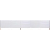  Vjetrobran s 5 panela od tkanine 600 x 160 cm pješčano bijeli | shoptok.hr
