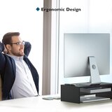 BONTEC leseno stojalo za monitor z 2 nivojema in organizatorjem | Shoptok.si
