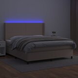  box spring madrac LED cappuccino 180x200cm umjetna koža | shoptok.hr