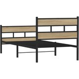  Metalni okvir kreveta bez madraca boja hrasta sonome 107x203 cm | shoptok.hr
