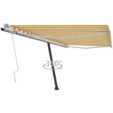 Tenda prostostoječa ročno zložljiva 400x350 cm rumena/bela | Shoptok.si