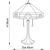  Endon 64286 - Stona lampa Tiffany NEVADA 2xE27/60W/230V, prečnik 40 cm | Eponuda.com