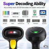 Qoltec 52753 – Brezžični bralnik črtnih kod 1D/2D in QR kod s postajo za polnjenje, USB, Bluetooth | Shoptok.si