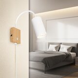  Brilagi - Fleksibilna zidna lampa SELE 1xGU10/30W/230V bela/dekor hrasta | Eponuda.com