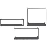 House Nordic Crne metalne police u setu 3 kom 40 cm Ulmo – Cijene