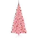 vidaXL Božično drevo med 300 LED z stojalom Roza 180 cm PVC | Shoptok.si
