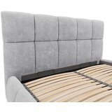 MID.YOU OBLAZINJENA POSTELJA 160 cm x 200 cm , les, tekstil, leseni material svetlo siva | Shoptok.si