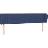  Vzglavje z ušesi modro 203x23x78/88 cm blago, (20953745) | Shoptok.si