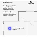 Klarstein AireLux mobilni klima uređaj | 9000 BTU | 31 cm | 33 m² | Energetski razred A | shoptok.hr
